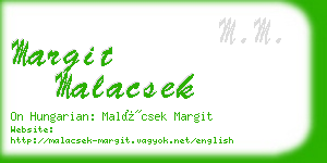 margit malacsek business card